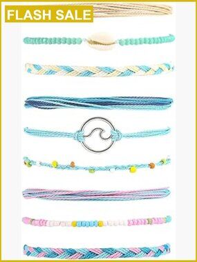 Surfer Wave Bracelets Handmade Braided Rope Friendship Bracelets Boho